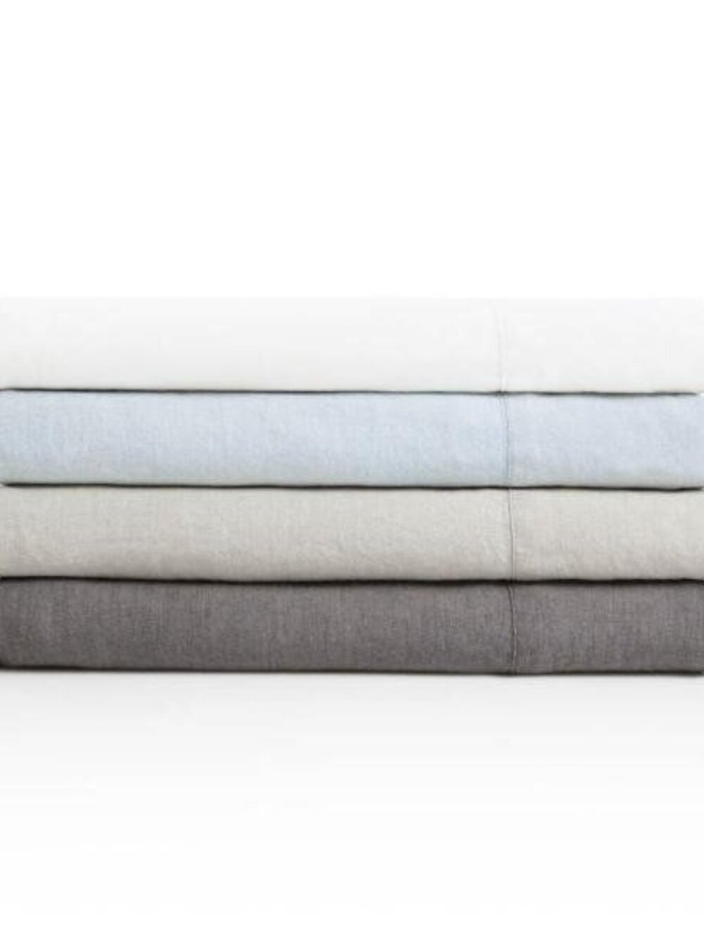 Malouf Vintage-Washed French Linen Flat Sheet (ONLY) Queen Flax